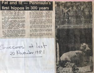 Famous hippo dies of old age in Rondevlei