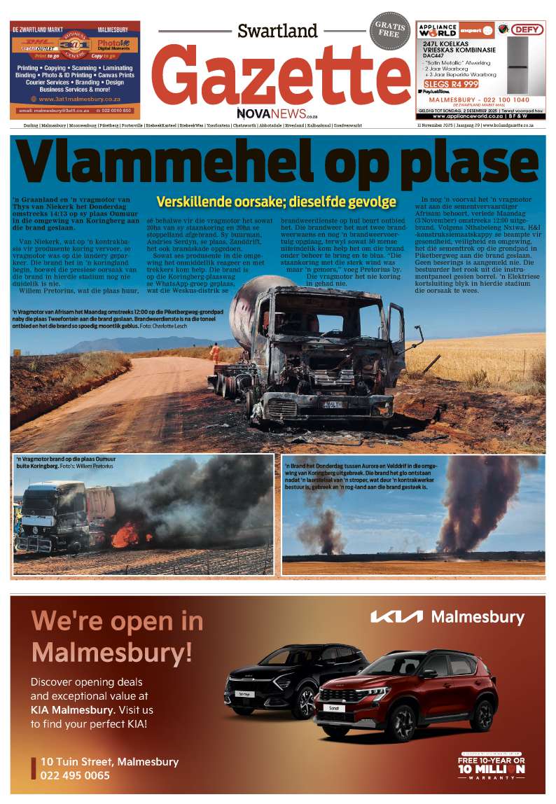 Swartland Digital Newspaper Cover