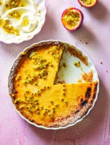 Granadilla condensed milk tart
