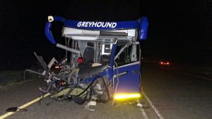 Fatal head-on collision with bus near Komani leaves one dead, 32 injured