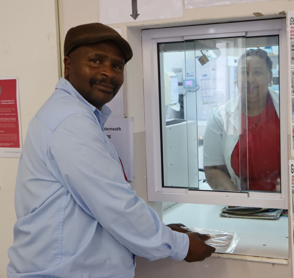 Justice Lose at clinic collecting diabetes medication
