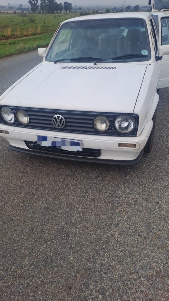 One of the vehicles allegedly used in the commission of the crime.