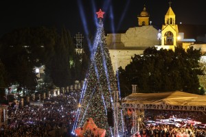 WATCH: Bethlehem lights Christmas tree for first time since Gaza war began