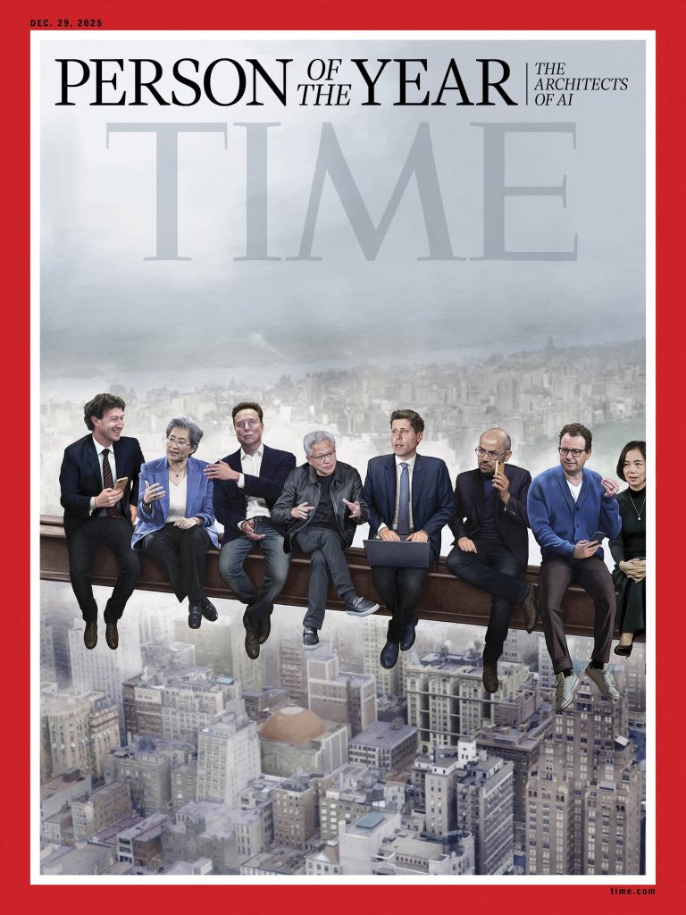 Time magazine named the "Architects of AI" as its Person of the Year on Thursday, highlighting the US tech titans whose work on cutting-edge artificial intelligence is transforming humanity.