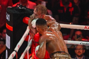 Joshua ends farcical night with devastating knockout in Netflix fight