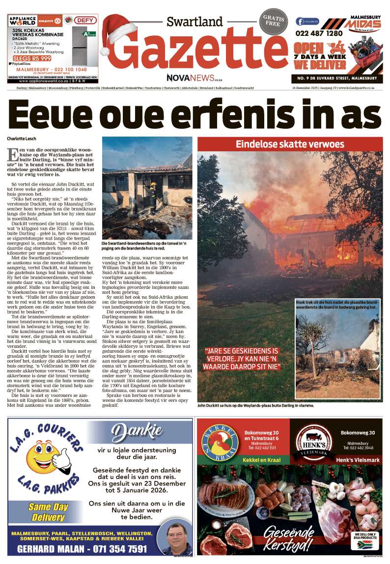 Swartland Gazette Digital Cover