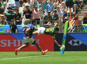 Fijians’ golden-point try sinks Blitzboks in final pool match in Singapore