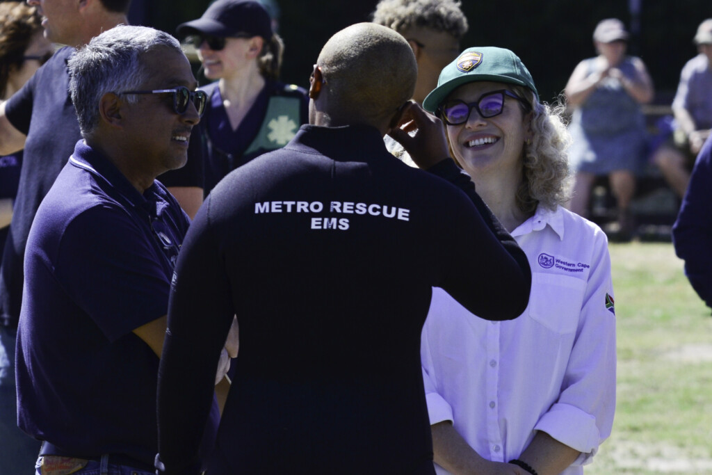 Dr Saadiq Kariem and Minister Mireille Wenger speak to Sweetness Qinsile.
