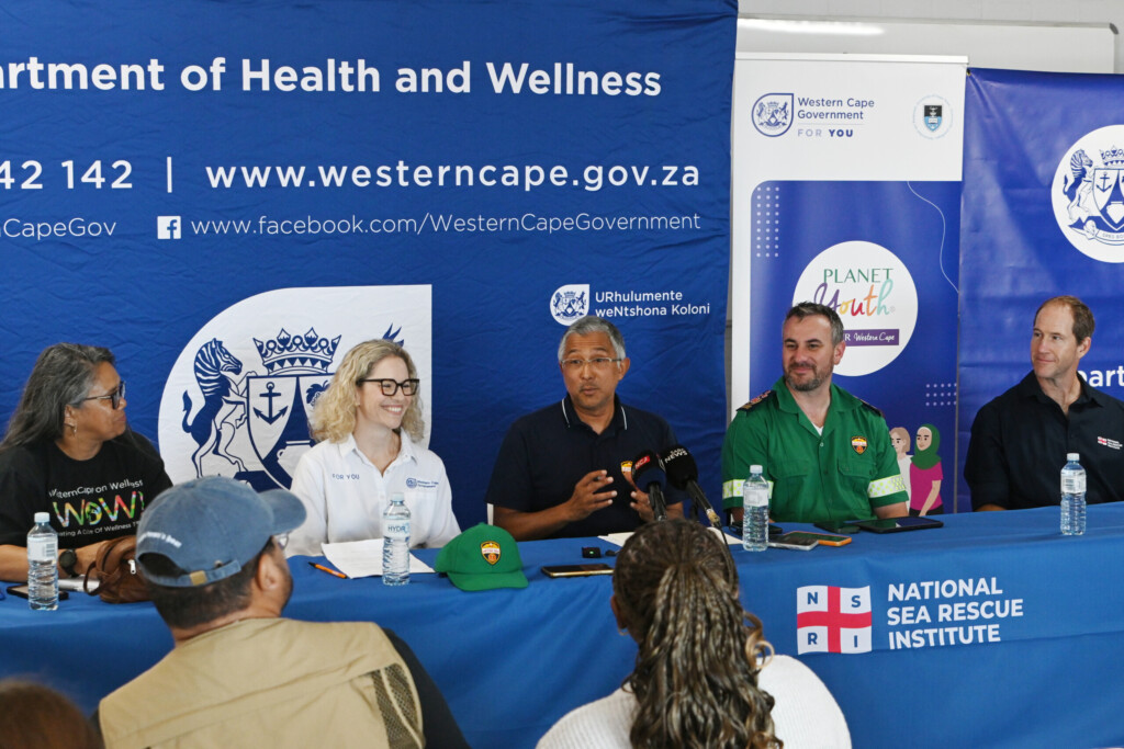 Health officials at the media briefing in Melkbosstrand.