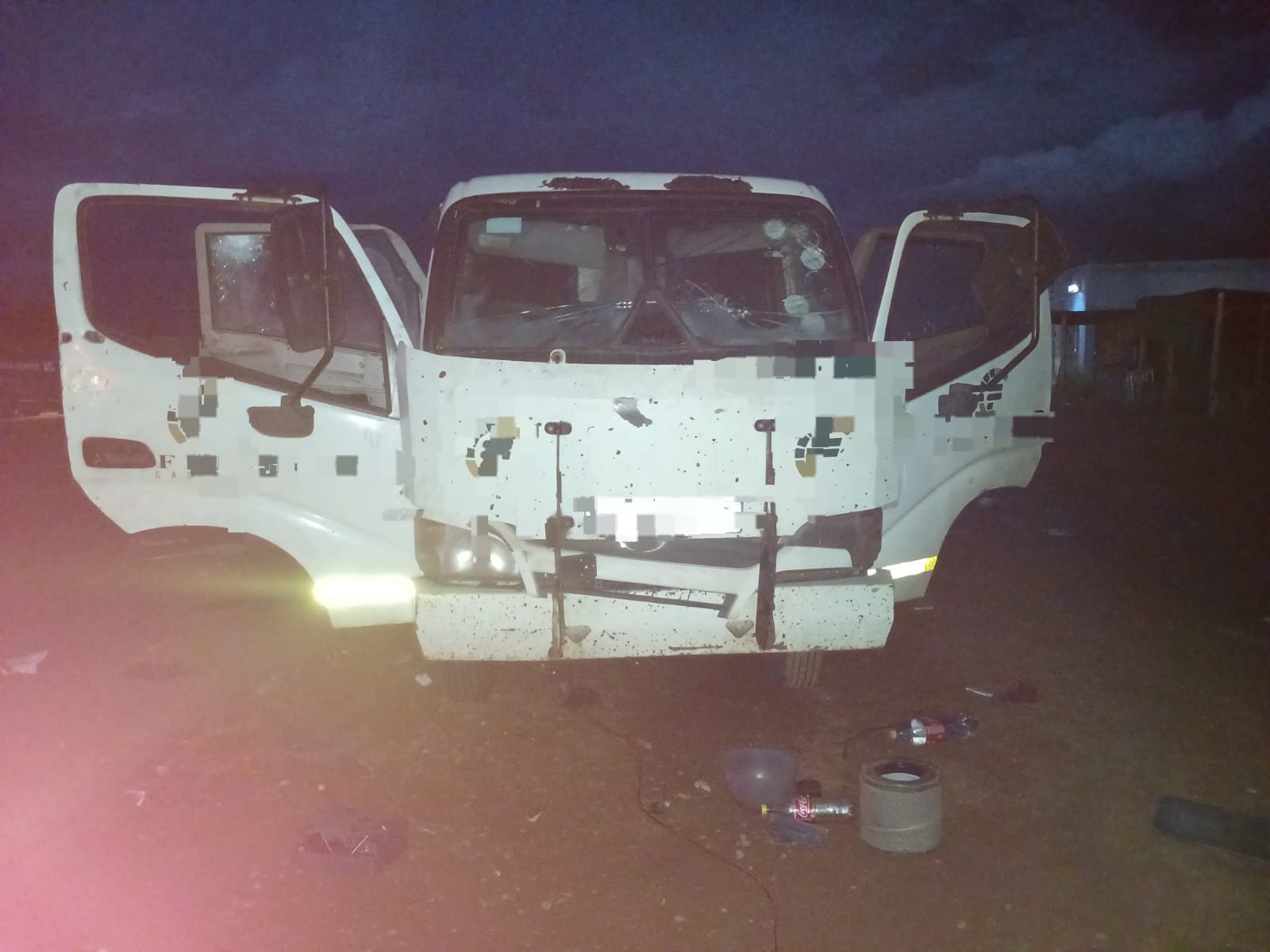Armed suspects ambushed a cash-in-transit vehicle on Friday.