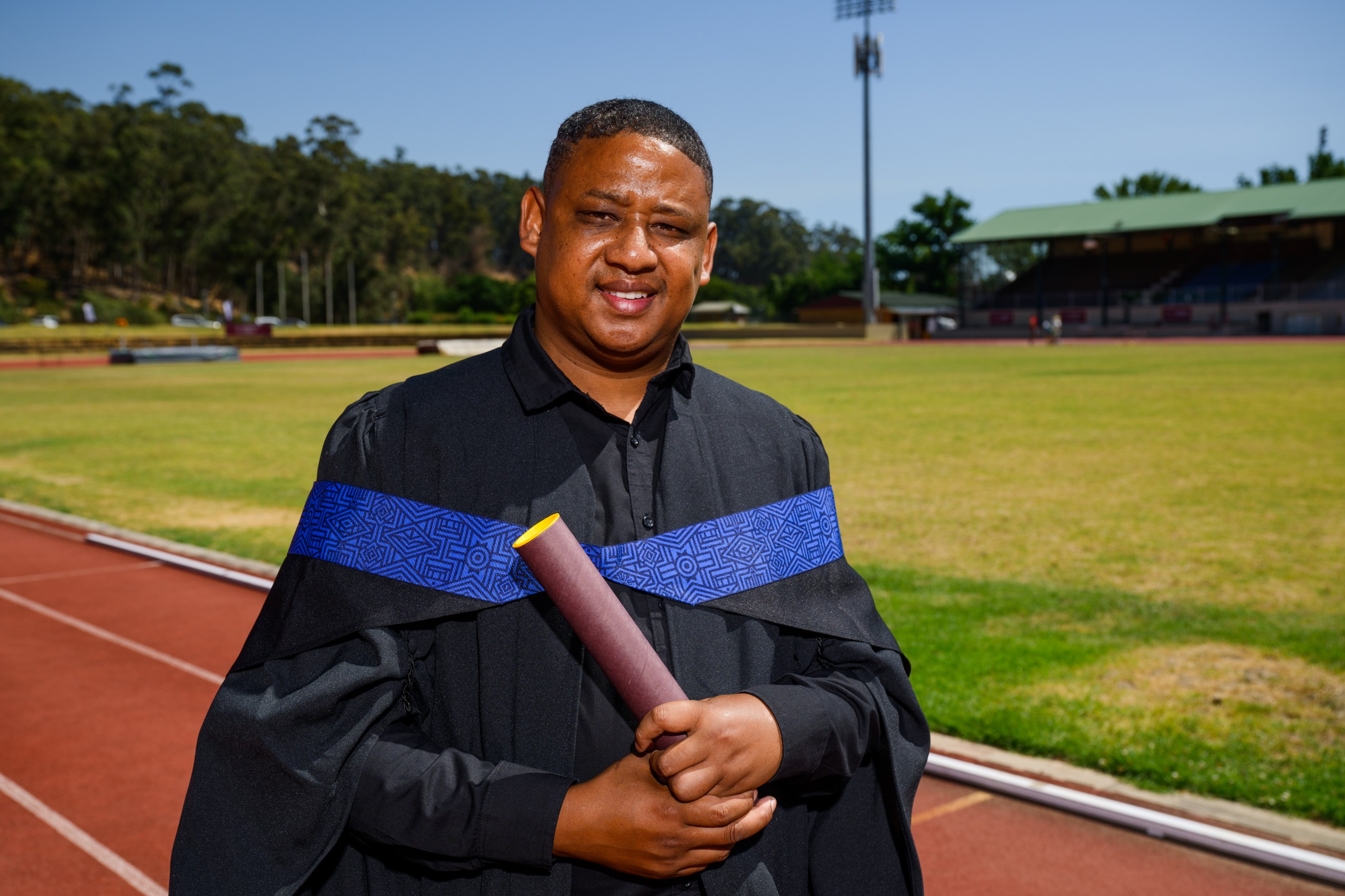 Dyan Buis is as much at home on an athletics track as he is in the classroom. Photo: Stefan Els