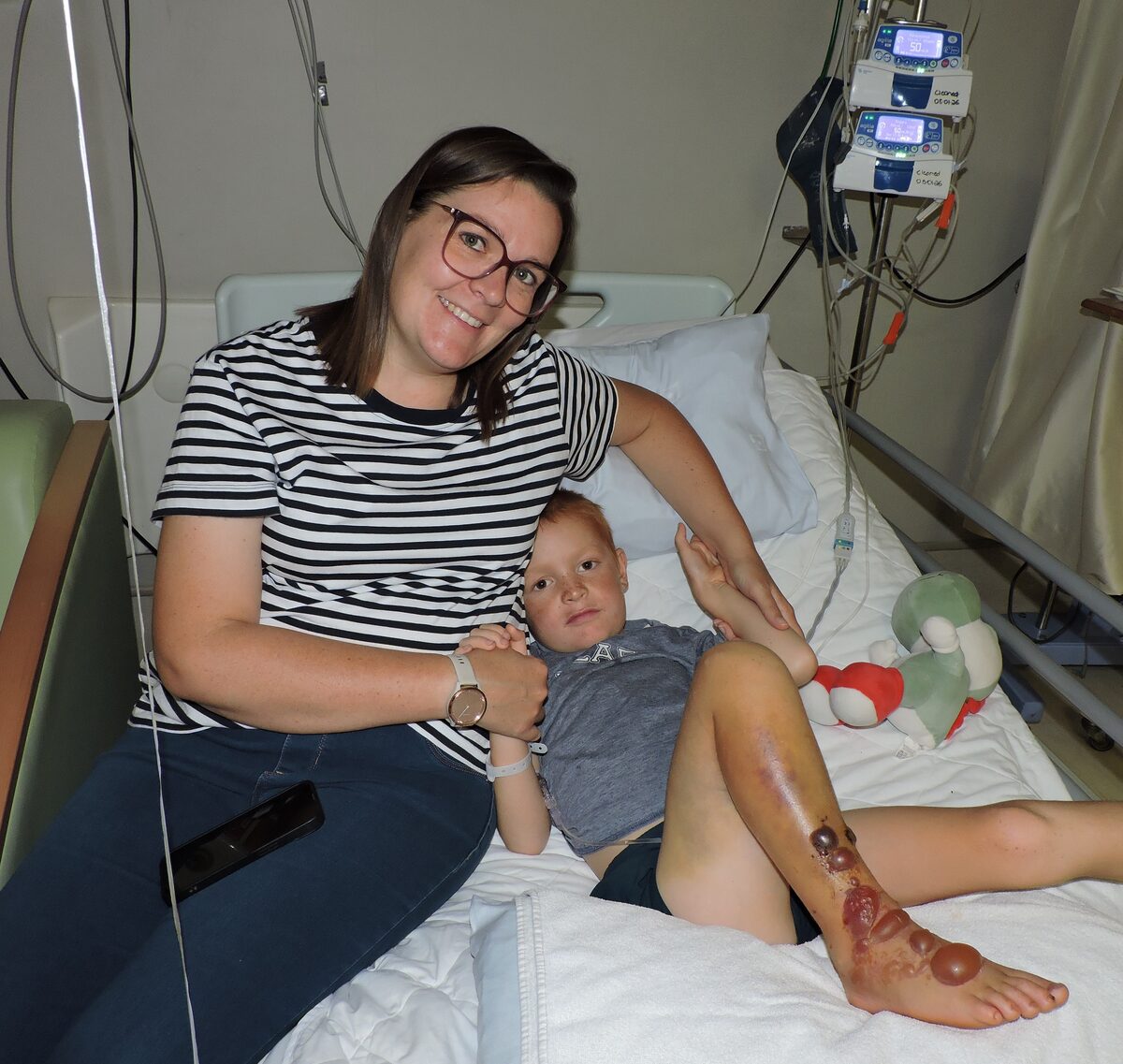 Francois Jooste (5) en sy ma, Janey.