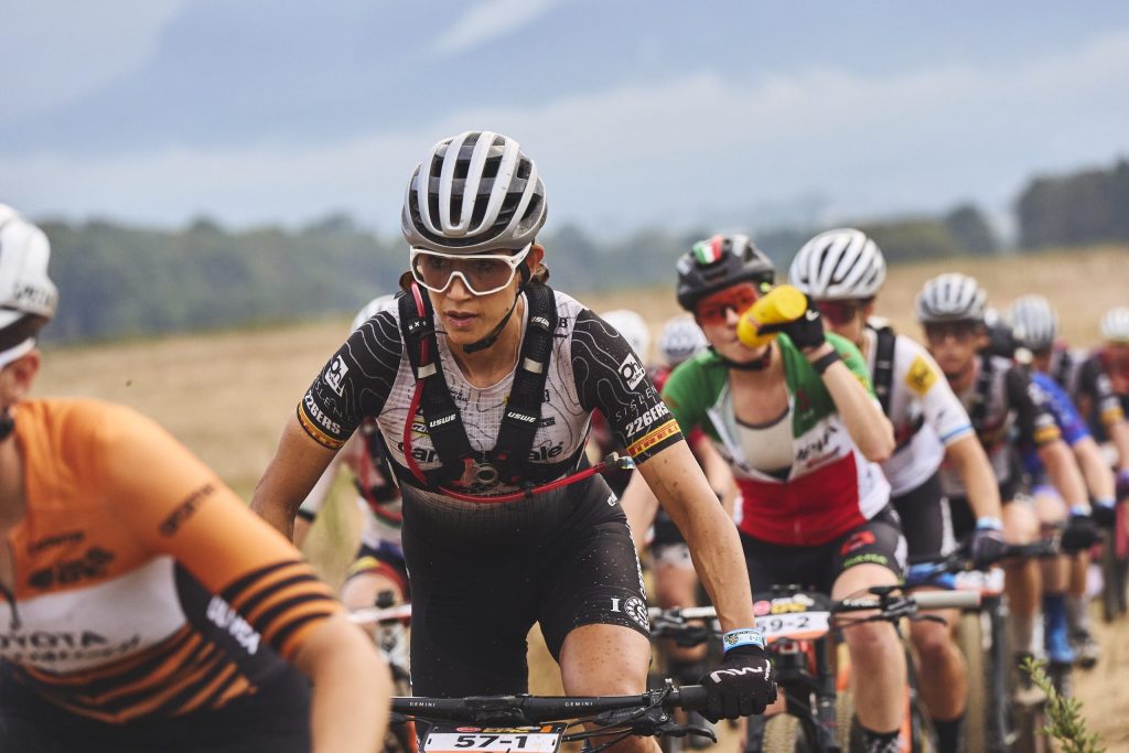The newly launched route has specifically been engineered to allow elite woman riders to match the daily winning times of their male counterparts. Photo: Michael Chiaretta | Cape Epic