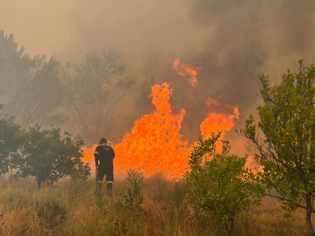 Firefighters continued to battle the blaze in challenging circumstances with very little sleep.