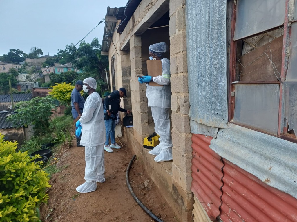 Police searched the house following the fatal shooting of five murder suspects in Inanda. Photo: Supplied