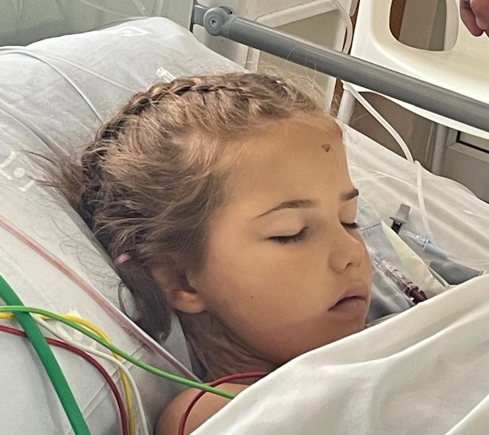 Janique Venter Dinsdag 6 Januarie in Bloemfontein Mediclinic. FOTO: Verskaf