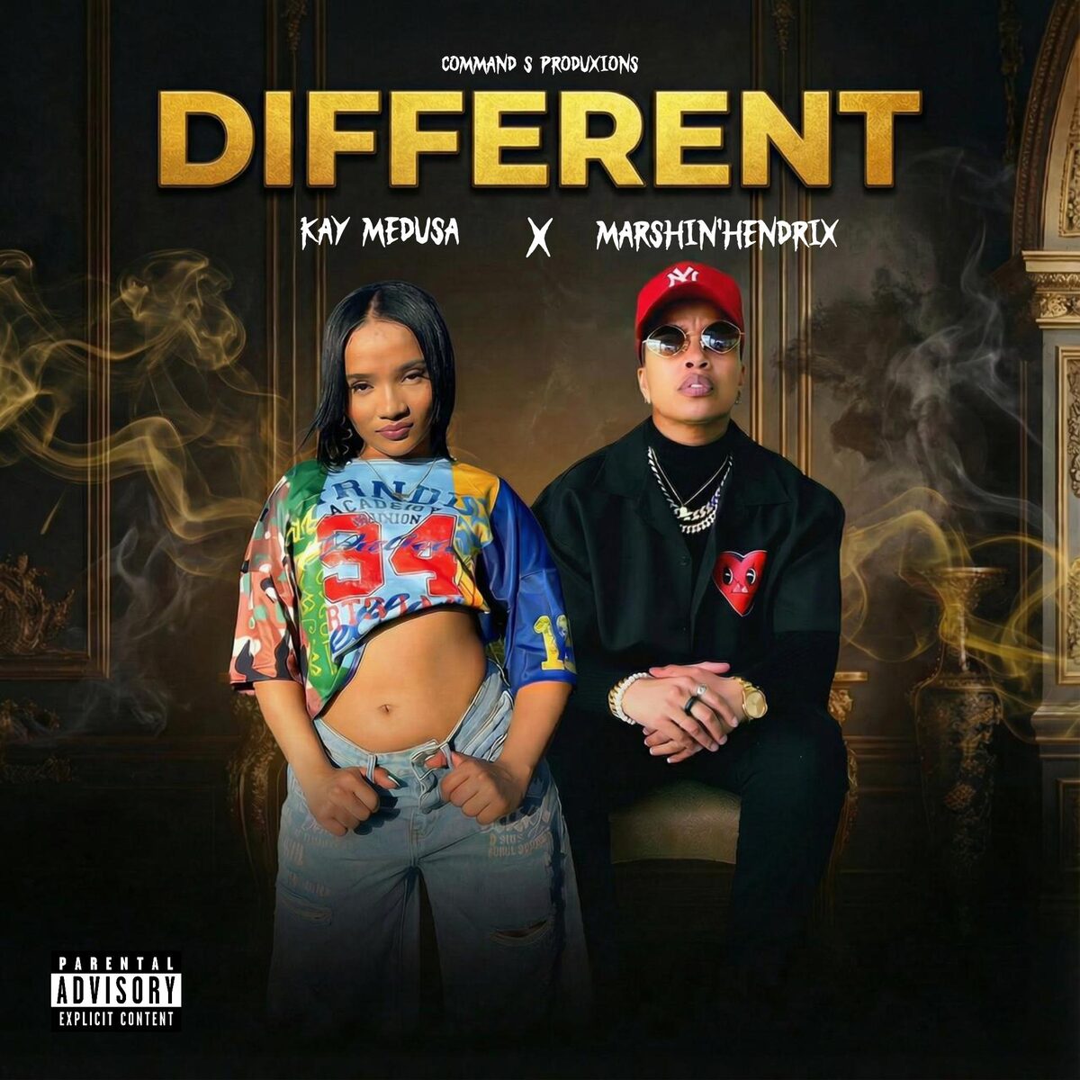 Kunswerk vir Marshin' Hendrix se liedjie "Different" in samewerking met Kay Medusa.