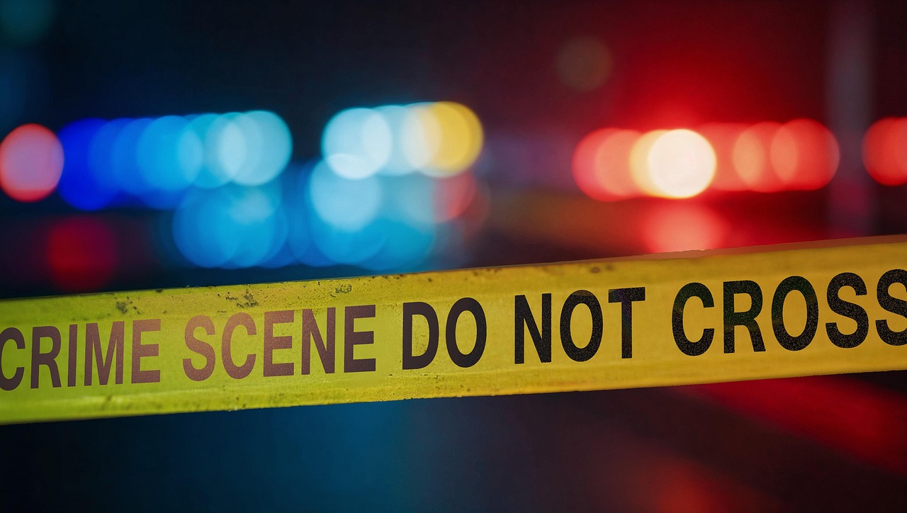 Police crime scene tape.