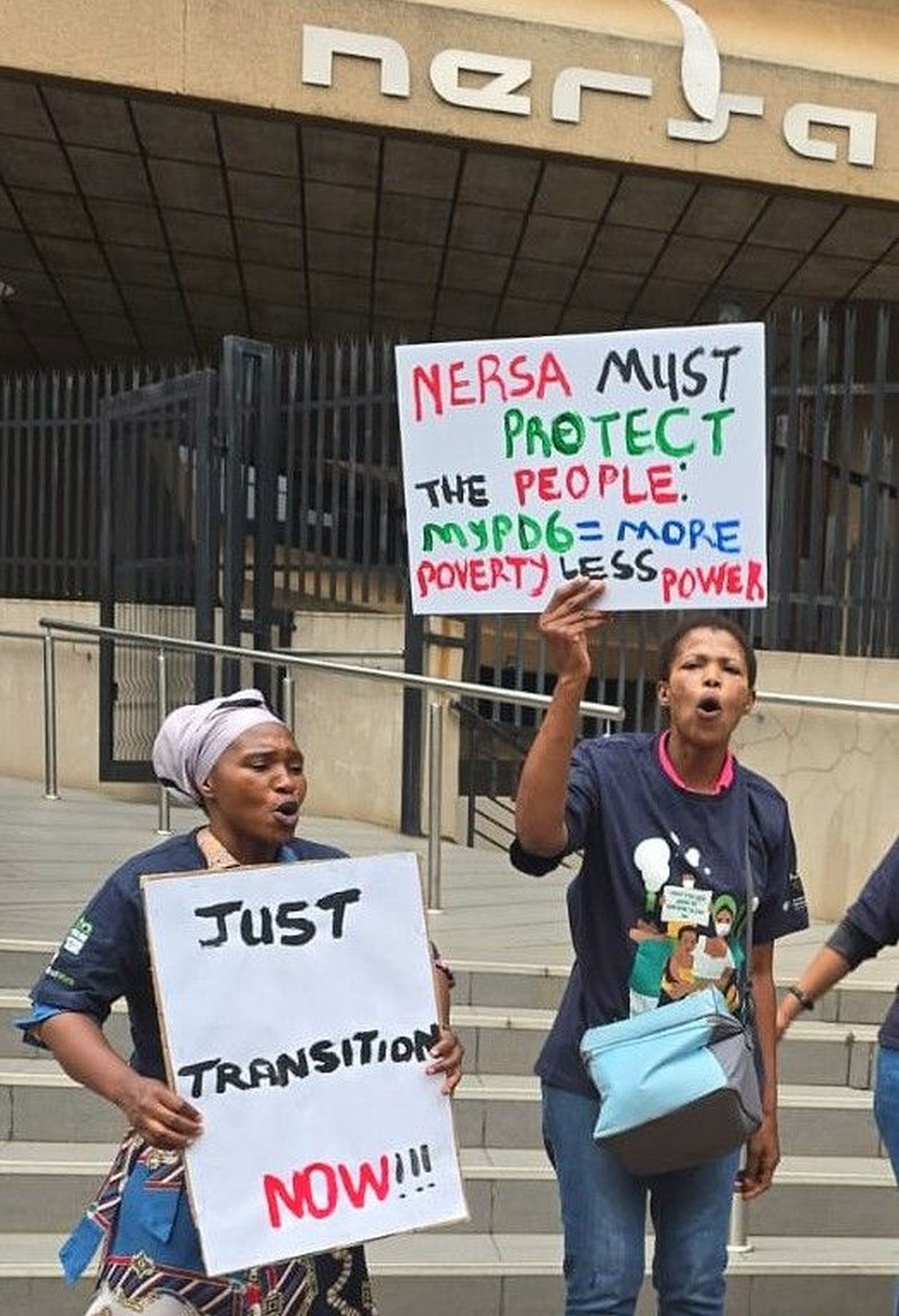 Energy groups protest outside regulator over Eskom tariff hikes