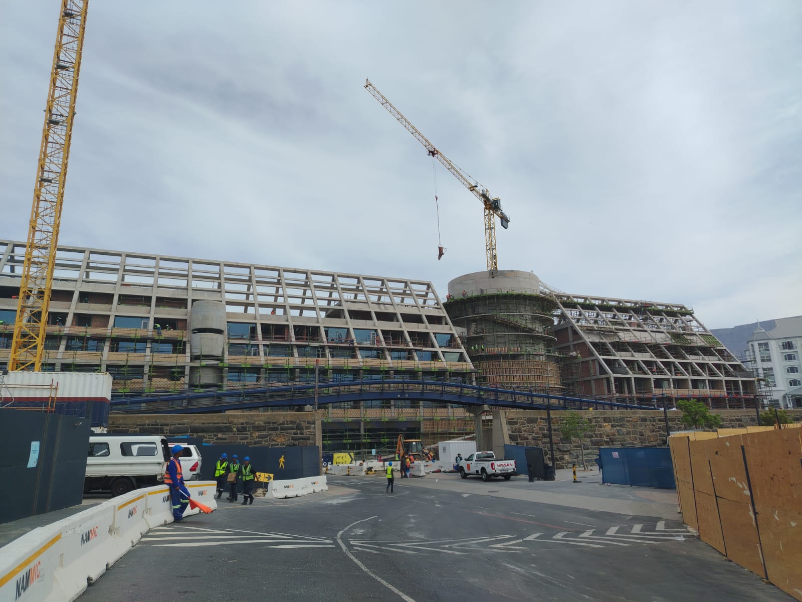 Area sealed off after trench collapse at V&A Waterfront infrastructure project.