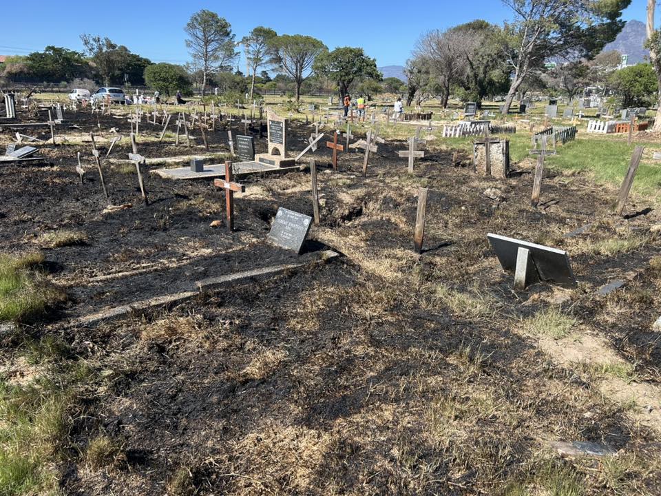 Fire at Maitland Cemetery highlights security and safety concerns. Photo: supplied