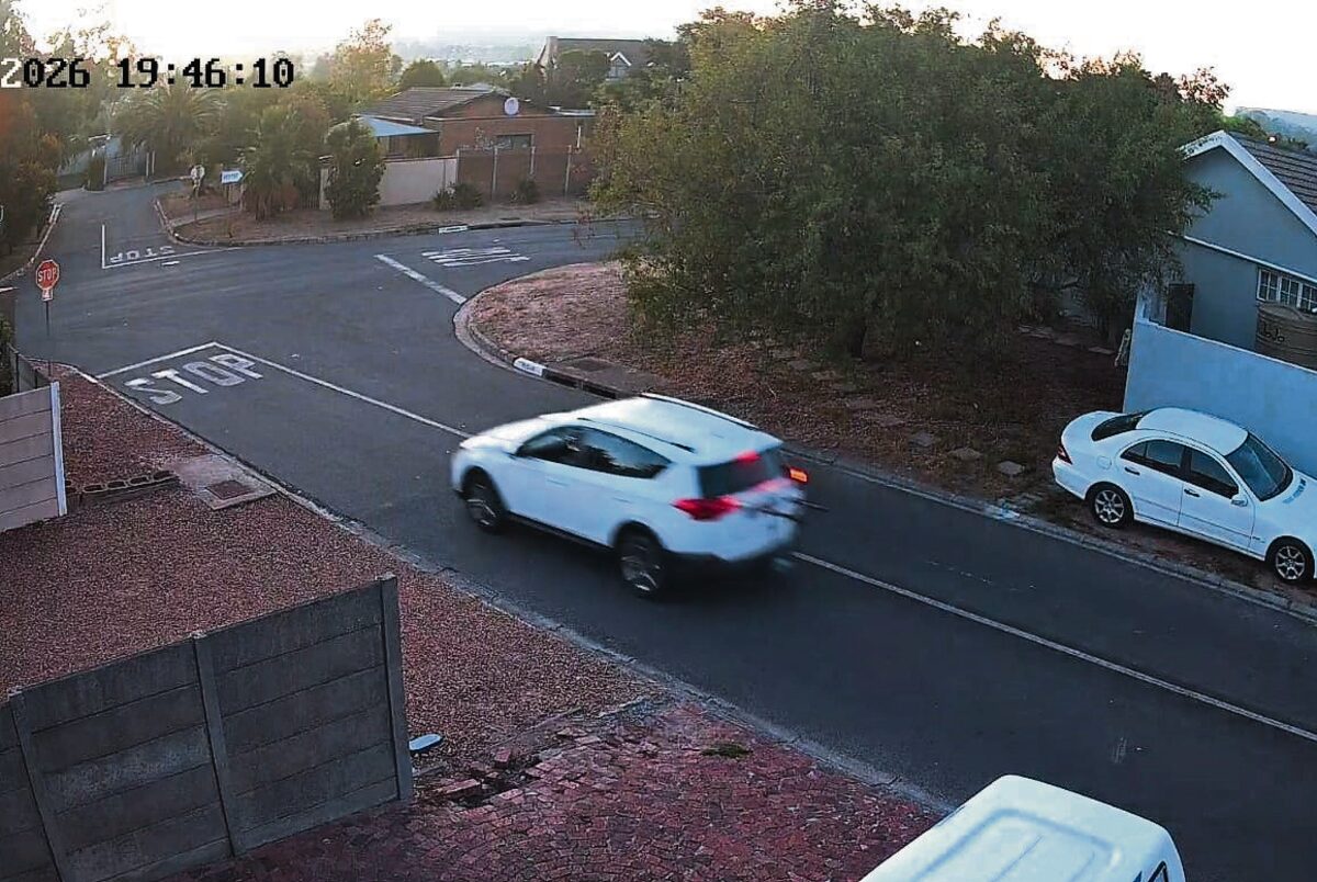uspects was spotted on CCTV cameras in Friesland Street as it was approaching the stop at the four-way intersection in Goedemoed Road.
