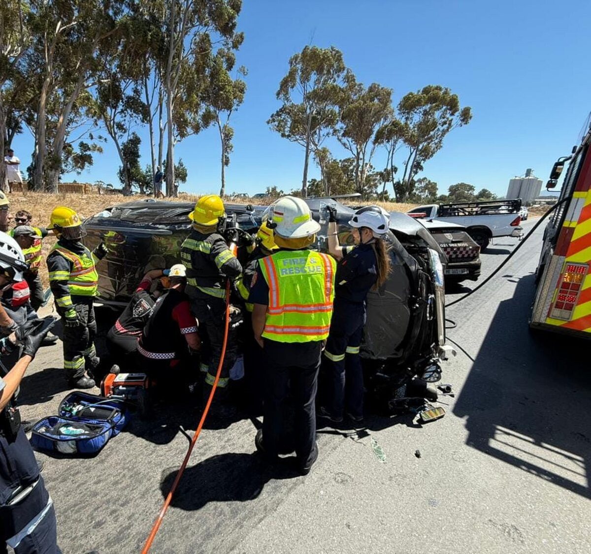 Two elderly women were hospitalised this morning following a serious head-on collision on Klipheuwel Road.