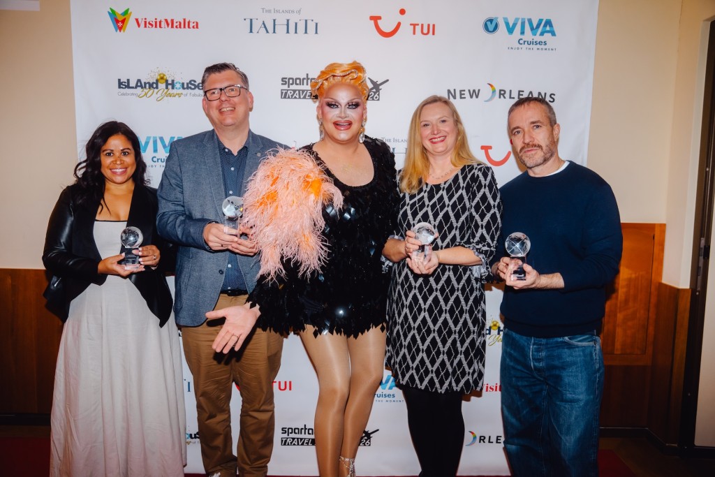 Winners gather on stage at the 2026 SPARTACUS Travel Awards in Berlin.