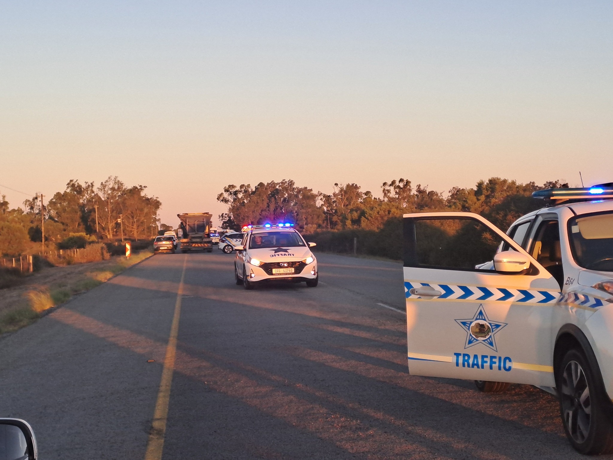 Die toneel van die ongeluk op die Hopefield-pad (R45). Foto: Noluvu Ludidi