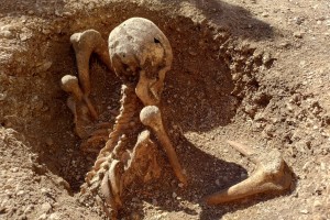 Upright Gallic skeletons unearthed in Dijon, France
