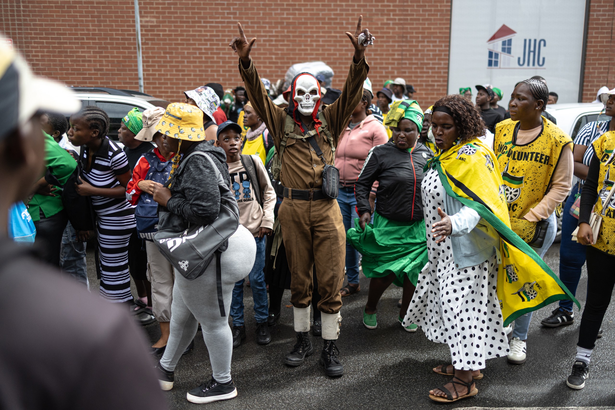 Protest march through the streets of Johannesburg.