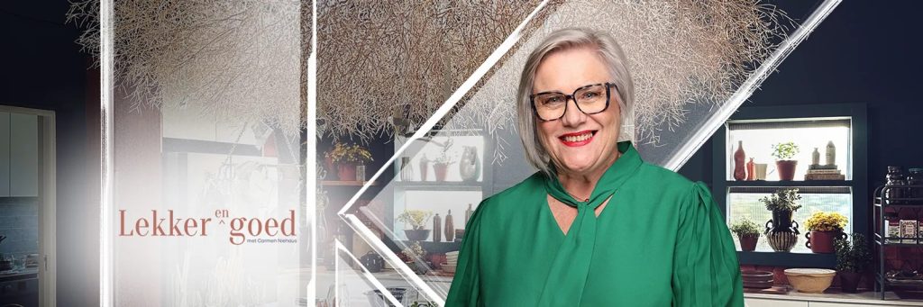 Carmen Niehaus is die aanbieder van Lekker & Goed wat deur Homebrew Films vervaardig word. Foto: DSTV