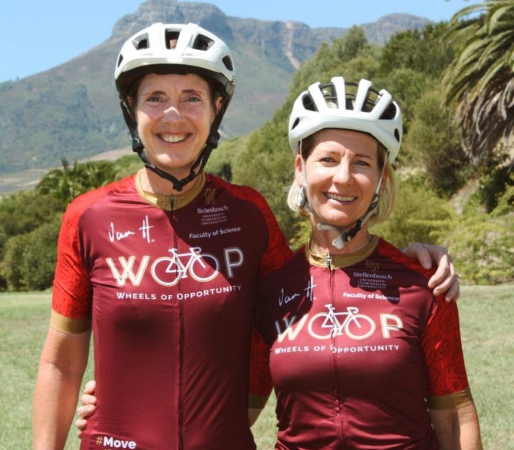 Dr Marietjie Lutz (left) and her Absa Cape Epic teammate Juanita Kruger, a Somerset West cancer survivor who marks 10 years in remission this year.