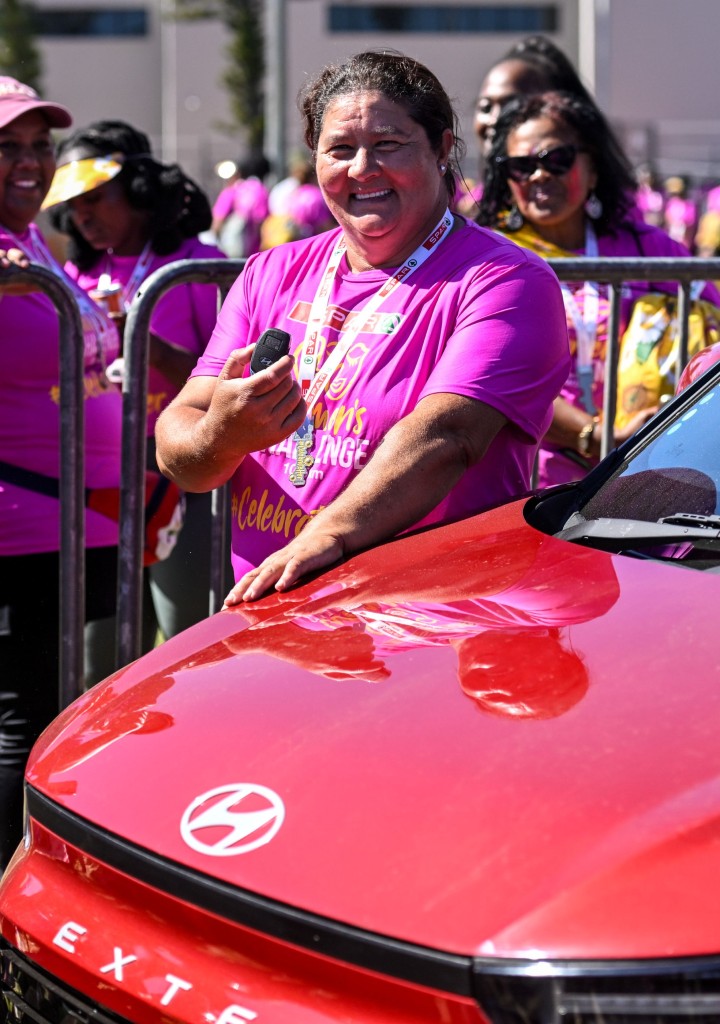 Melanie Raaf of Hawston, Hermanus, is the lucky winner of a Hyundai Exter.