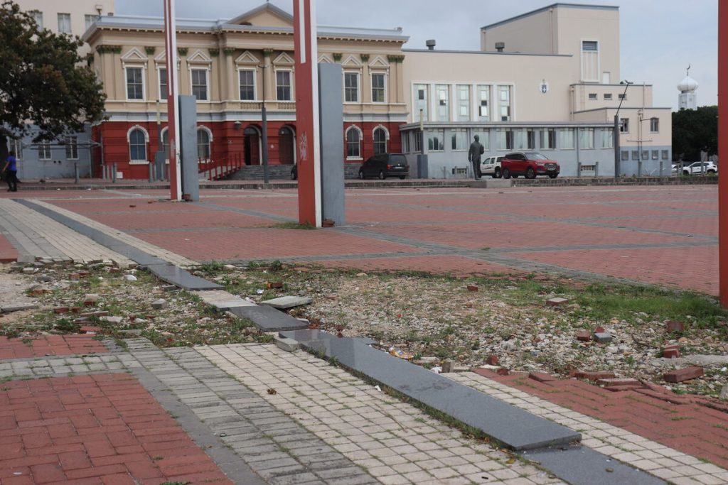 Kariega CBD has not yet been fixed since the June 2024 flash flood damage.