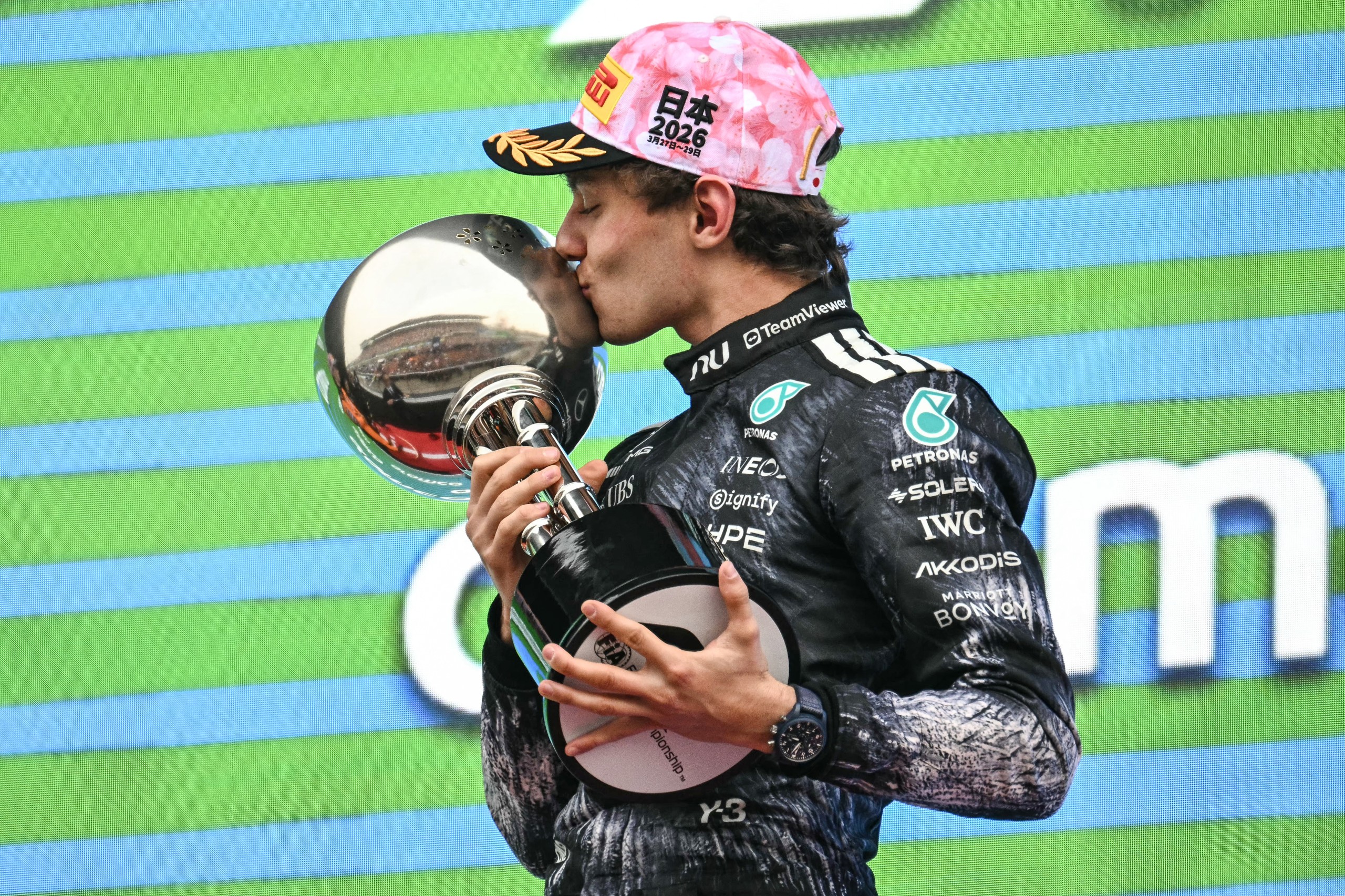 Rookie Antonelli wins Japan GP to claim first championship lead