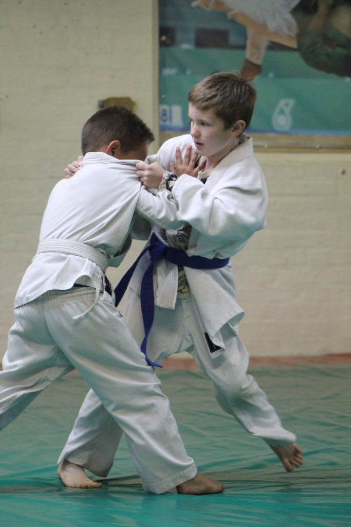 From left are Zayden Gerber and Connor Cogan at the SA Judo final trials.
