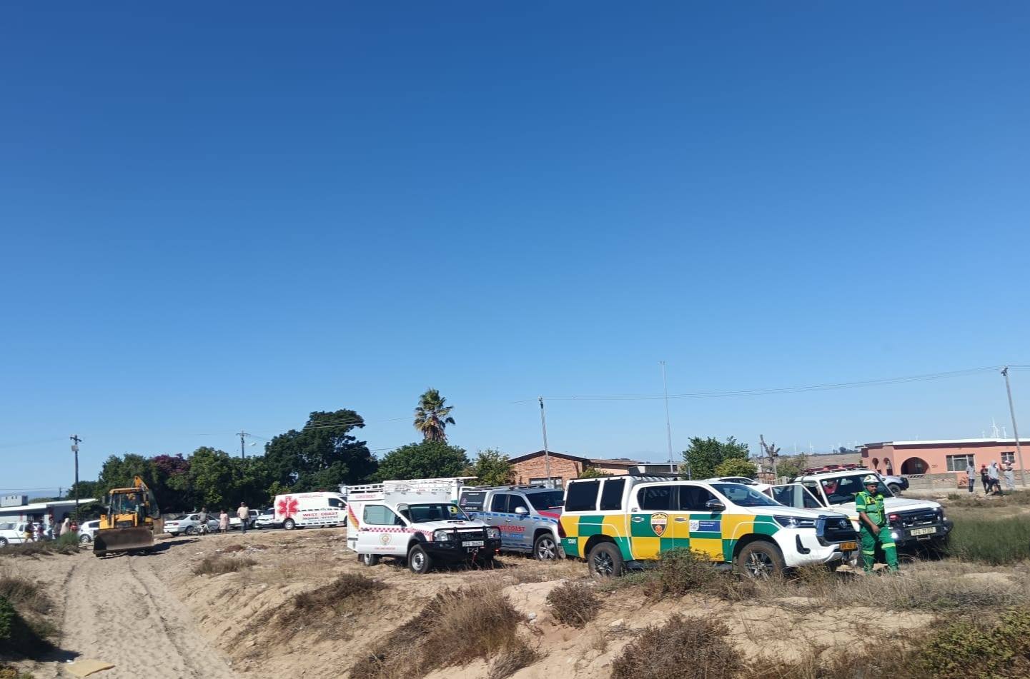 Die toneel by Hopefield waar twee tienerseuns versmoor het. Foto: West Coast Medical Rescue