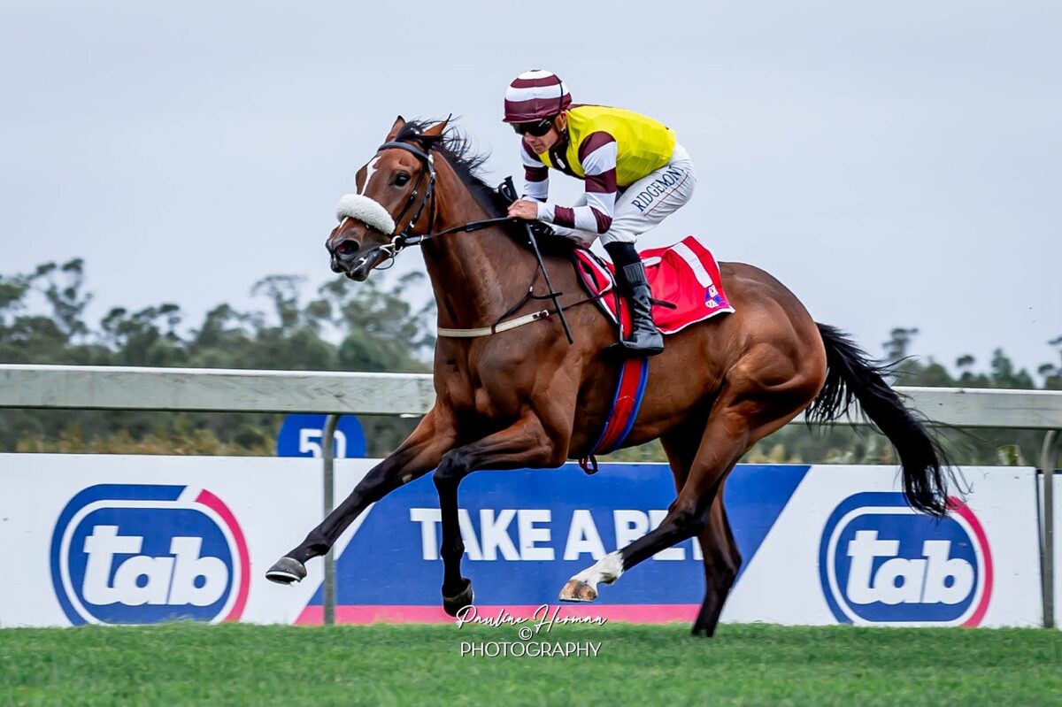 Anotherdanceforme wins the Breeders Guineas with Richard Fourie in the saddle.