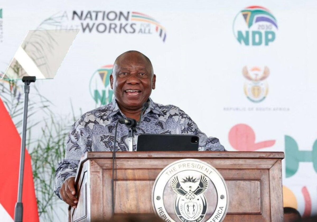 President Cyril Ramaphosa delivering his Human Rights Day address in Kimberley.