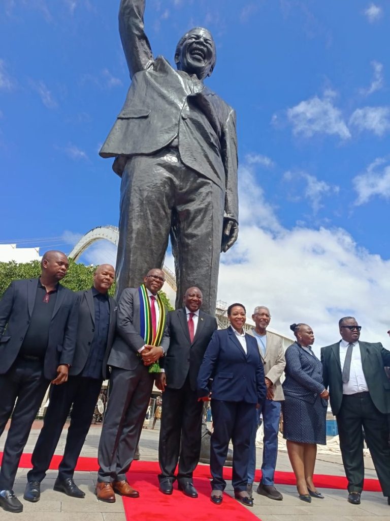 President Cyril Ramaphosa yesterday unveiled 10-metre-tall statues of struggle icons Nelson Mandela and Oliver Tambo in eThekwini, describing the monuments as a powerful affirmation of South Africa's democratic journey, even as controversy continues over the R22 million spent on the project in a province grappling with infrastructure challenges.