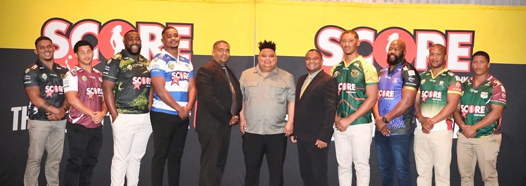 Representing the participating teams at the launch of the 2026 Ebrahim Patel Community Cup (from left) are Jason Liebenberg (Heidelberg), Tinsley Stuurman (Bridgton), Benjamen Dwayi (Safcol United), Jermainian Arendse (Robertson Town), Andre Scheffers (G-Sportswear), Rochey Walters (Score Energy Drink), Romano Lekay (tournament director), Curtley Tobias (Botrivier), Solomon Manxodidi (Kruisfontein), Ruben De Vos (PE Harlequins) and Naigan Wolmarans (Blanco United).