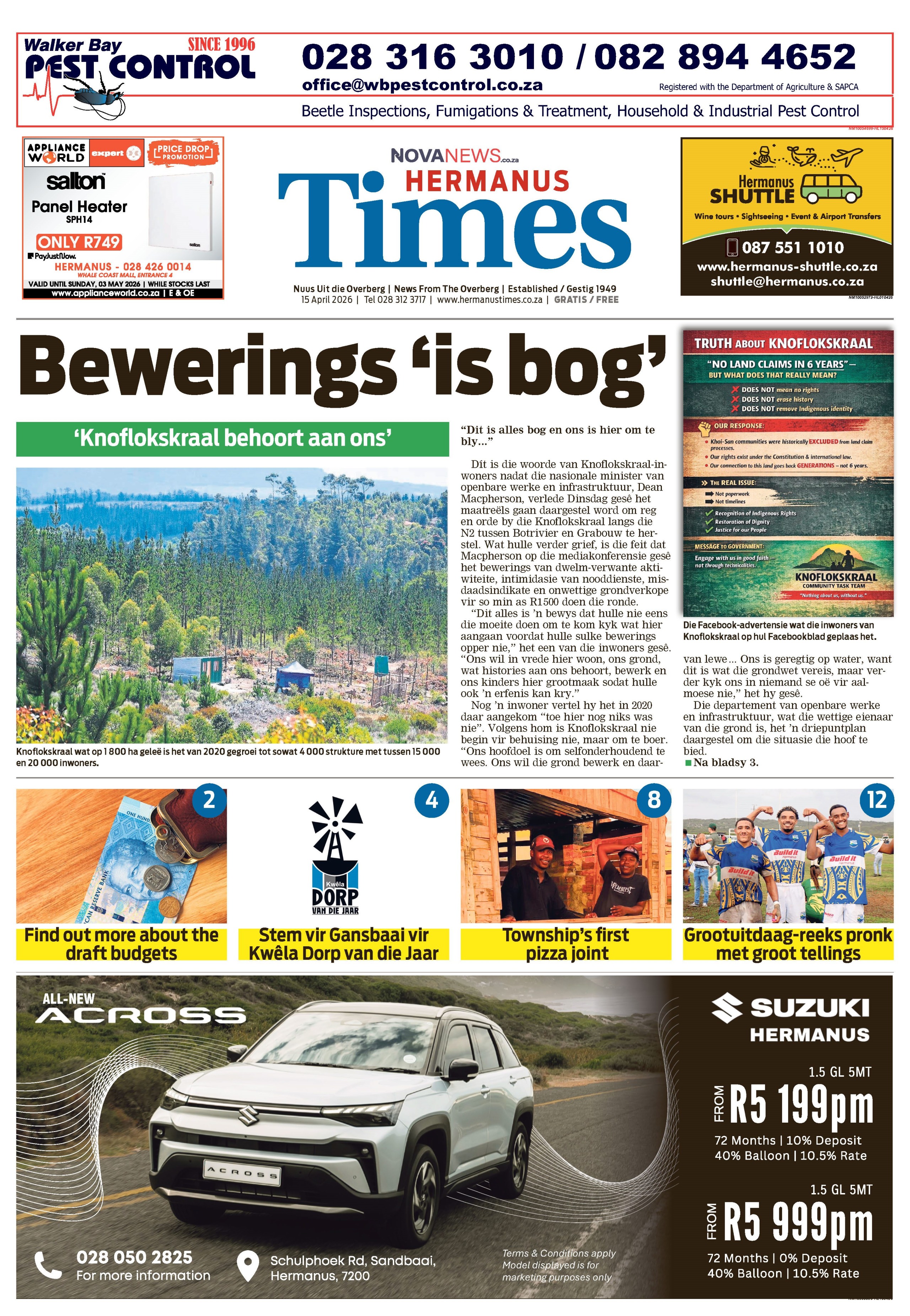 Hermanus Times – E-edition – 15 April 2026