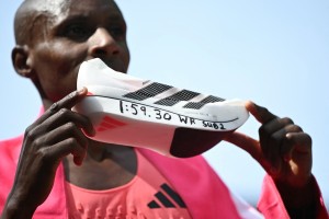 Historic run: Kenyan becomes first man to finish marathon in under two hours