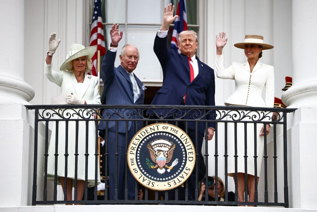King Charles and Queen Camilla with President Donald Trump and First Lady Melania