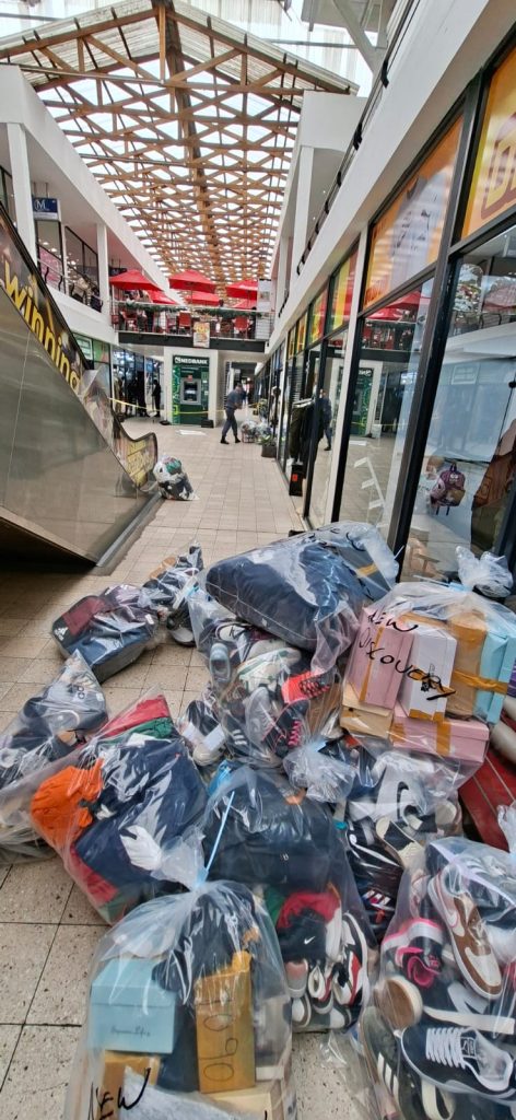 Counterfeit items seized in the Bloemfontein CBD.