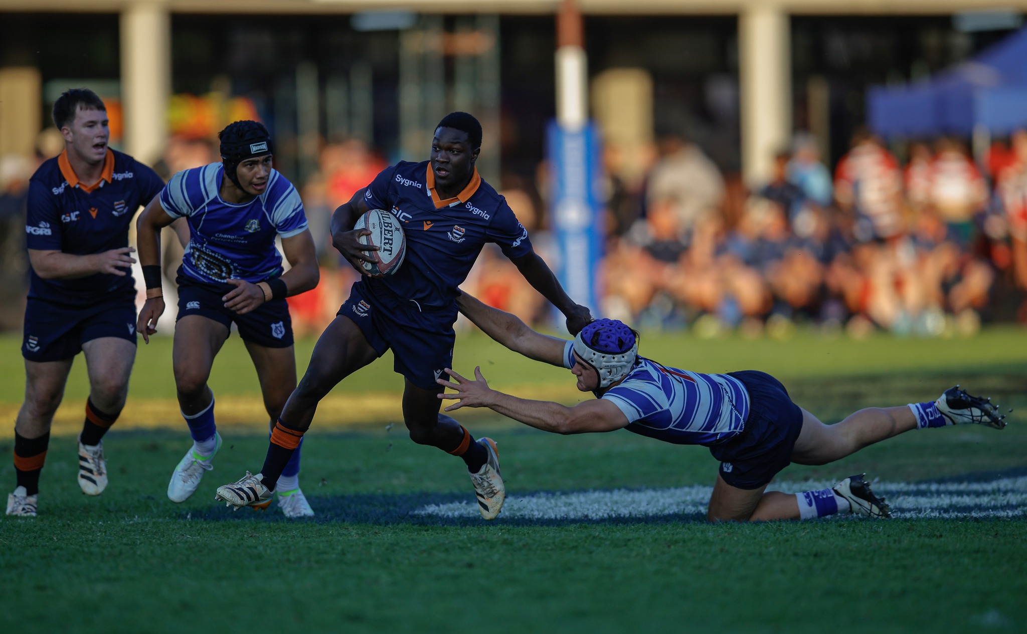 Eddie Mabena for Grey as they came up against a tough St Josephs Nudgee College
