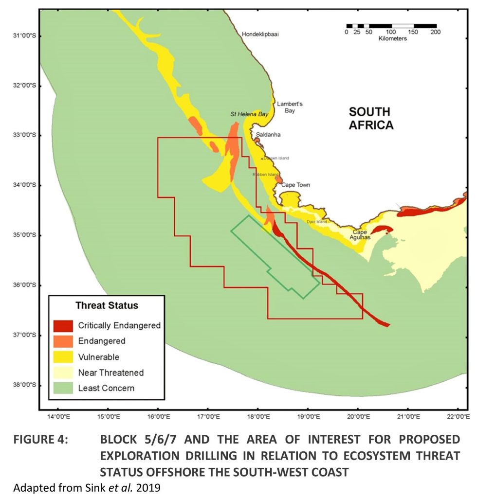Blok 5/6/7 geleë tussen Kaapstad en Kaap Agulhas. Kaart: Natural Justice