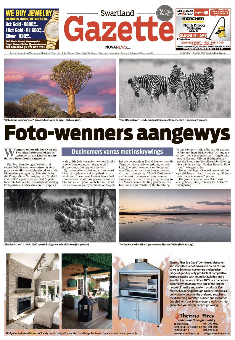 Swartland Gazette – E-edition – 14 April 2026
