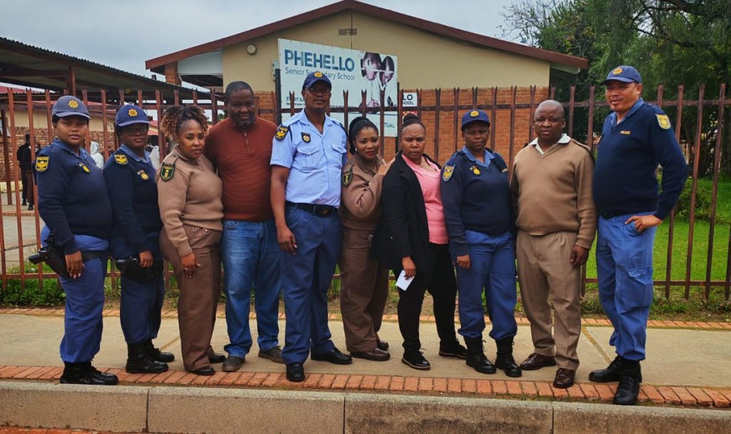 Law enforcement agencies collaborated with the Department of Education to search Phehello Secondary School on Wednesday.